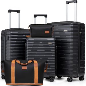 Luggage Sets Hardshell 5 Piece Durable Suitcases with Wheels
