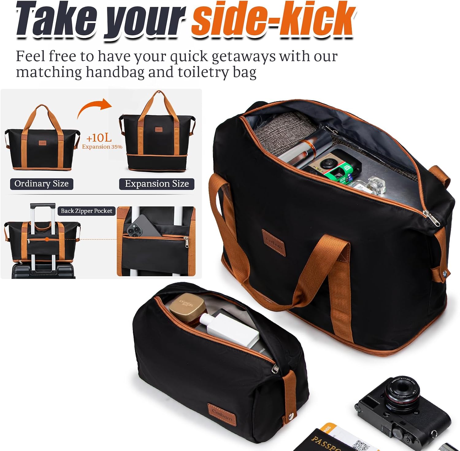 Luggage Sets Hardshell 5 Piece Durable Suitcases with Wheels - Image 5