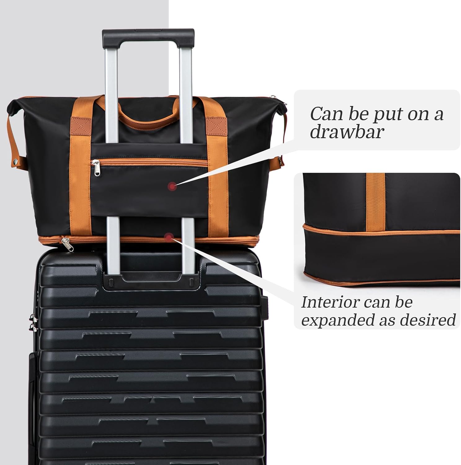 Luggage Sets Hardshell 5 Piece Durable Suitcases with Wheels - Image 6