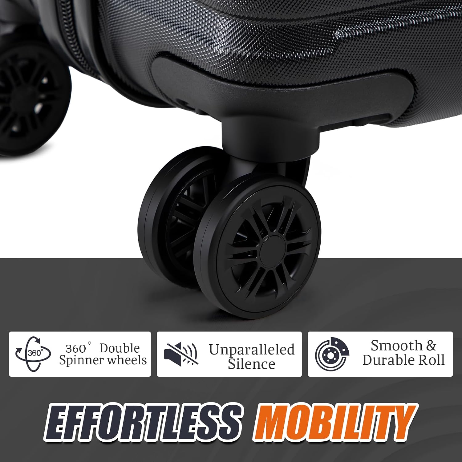 Luggage Sets Hardshell 5 Piece Durable Suitcases with Wheels - Image 7