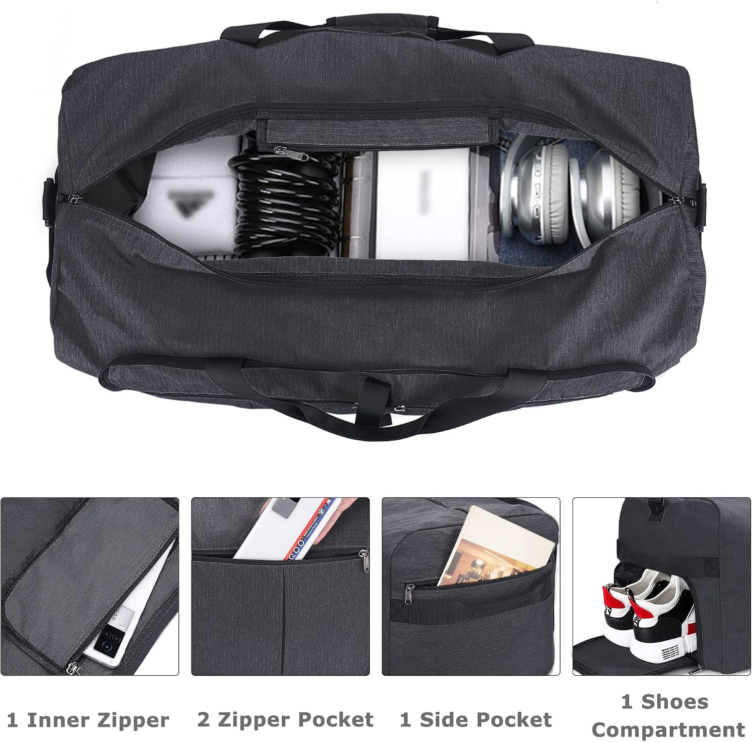 120L Foldable Collapsible Waterproof Travel Duffel Bag for Men and Women - Image 3