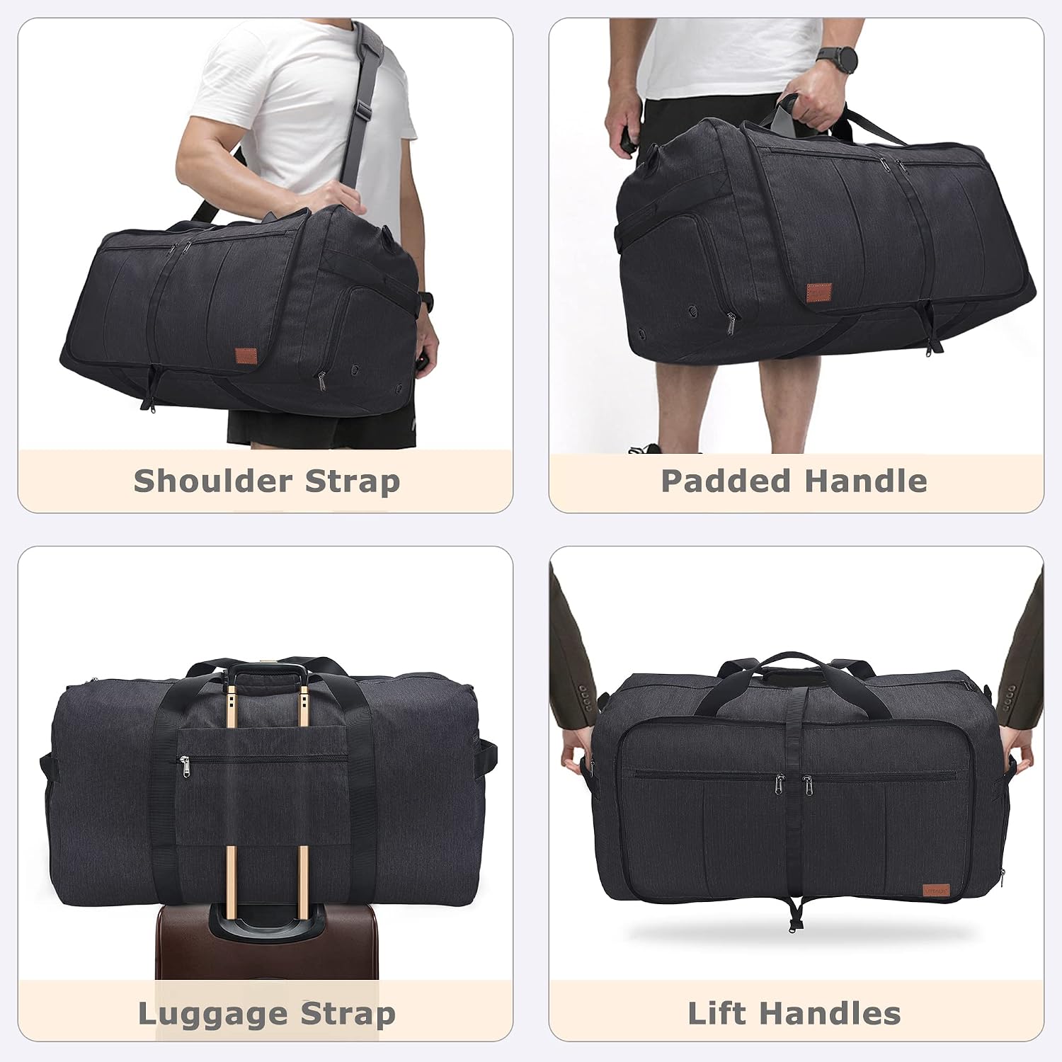 120L Foldable Collapsible Waterproof Travel Duffel Bag for Men and Women - Image 6