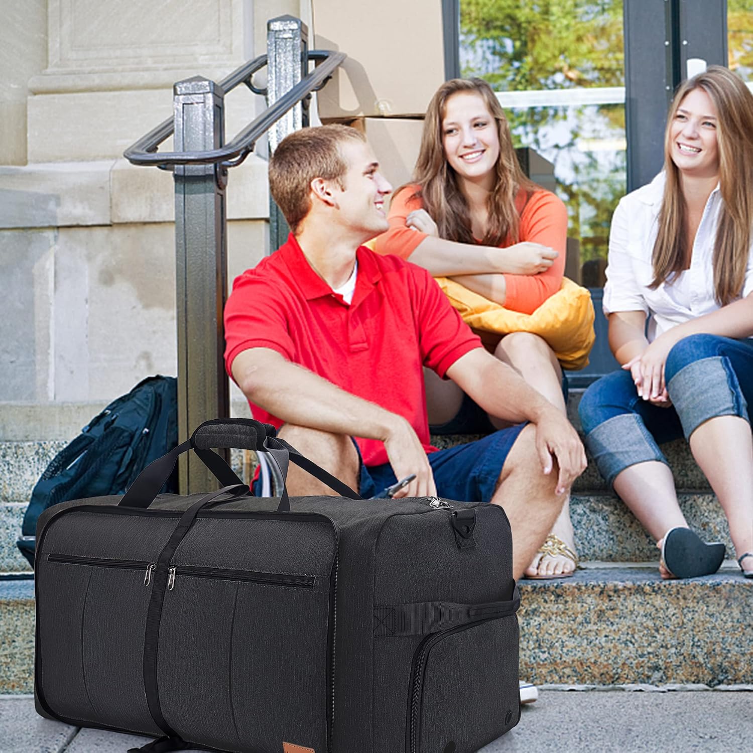120L Foldable Collapsible Waterproof Travel Duffel Bag for Men and Women - Image 7